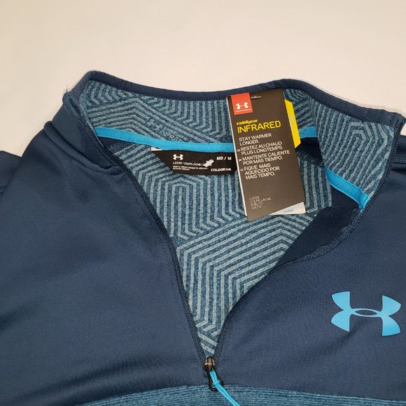 Under Armour Cool Gear Survivor 1/4th Zip Long Sleeve Men's Medium - Picture 5 of 11